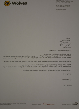 Illustration for article titled Wolves Fan Gets Upside-Down Apology Letter After Jersey Screw-Up
